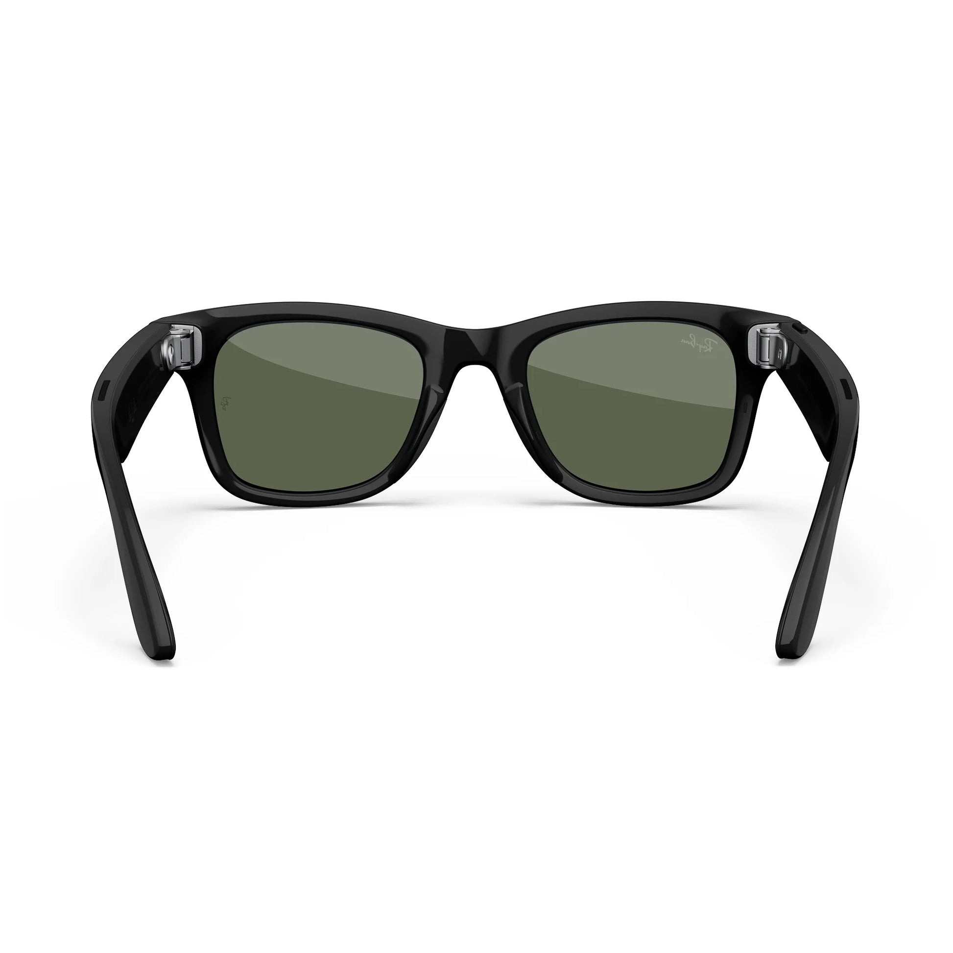 Ray-Ban , Wayfarer Glasses with  AI, Audio, Photo, Video Compatibility, Shiny Black, Green Lenses, Large Fit
